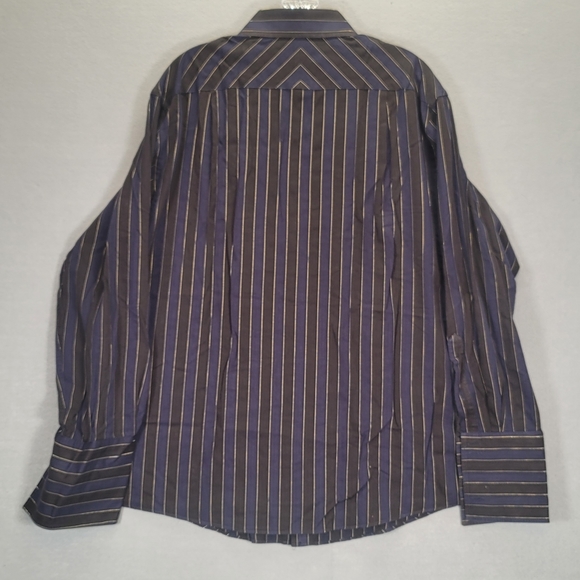 Sean John Mens Shirt Size  16 5   -32/33 Long Sleeve Striped Button Up - Picture 2 of 11